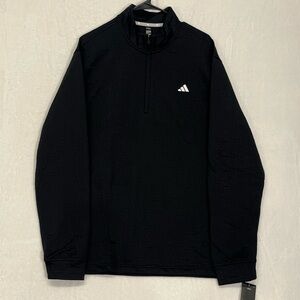 adidas Mens  ADI Pattern 1/4 Zip Long Sleeve Pullover Sweater Black Size XL NWT